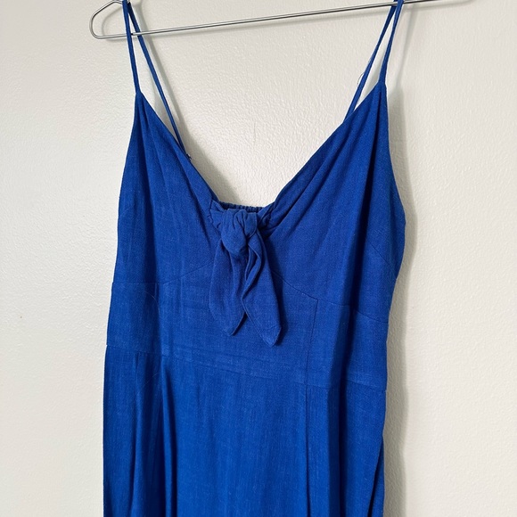 | band of gypsies • malibu linen front-tie midi dress • size small | - Picture 6 of 15